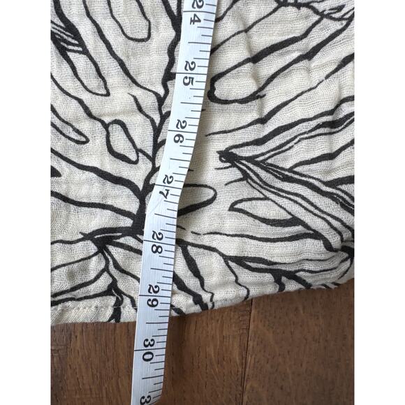 Elan Tropical Printed Cinched Long Sleeve Tunic Cotton Top Womens Medium - Picture 7 of 8